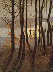 Manhã, a partir do polyptych Winter in the Mountains, um poema panteísta, 1894-97 retrabalhado em 1911-17